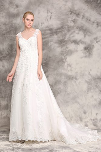 Brautkleid mit Rückenansicht und Schleppe Ivory - 2