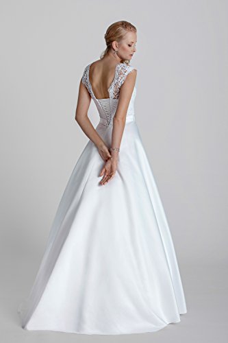 Brautkleid Vintage // Hochzeitskleid mit Spitze (ivory/creme) - 2
