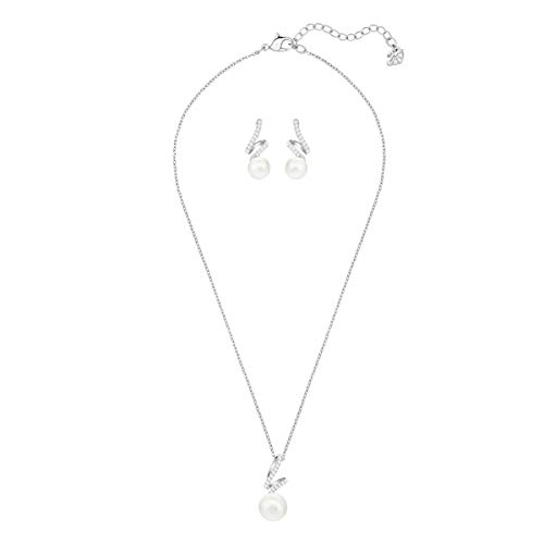 Swarovski Gabriella Pearl Set, Weiss, Rhodiniert - 3